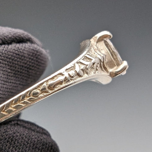 British vintage jewelry zirconia sterling silver ring